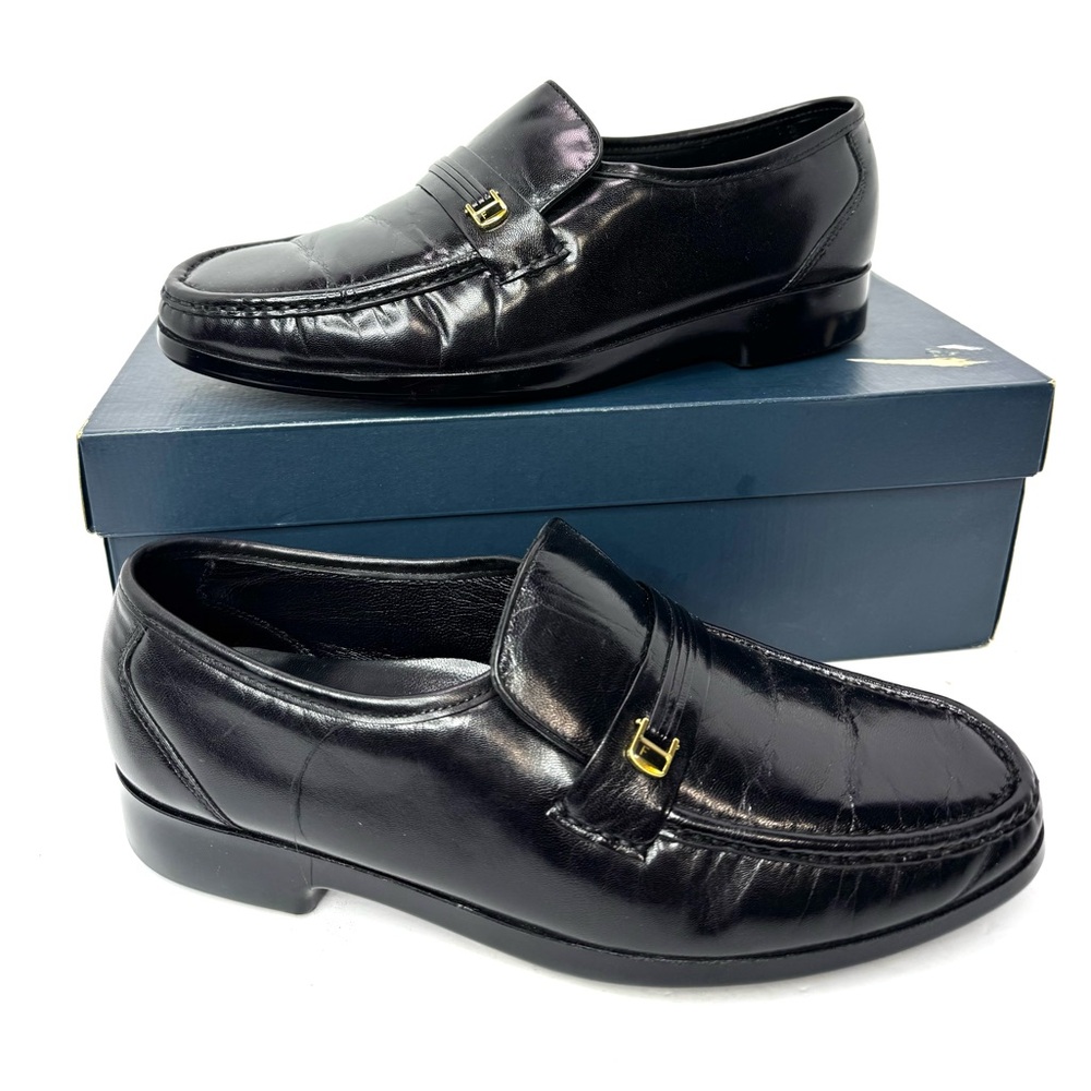 Men's Florsheim Riva Black Leather Slip-On 17088 01- Size 10.5 - New